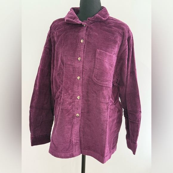 New Worn LL Bean XL Petite Purple Corduroy Women's 251 - Picture 3 of 8